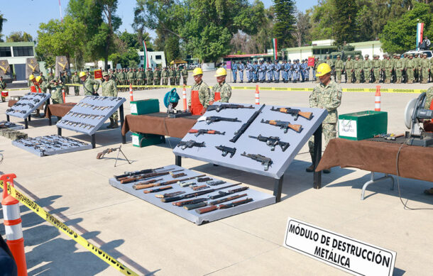 Destruyen más de 2 mil armas decomisadas en Jalisco