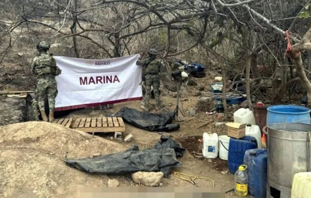 Marina desmantela narcolaboratorio en Culiacán, Sinaloa