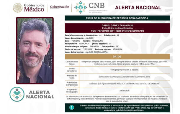 Buscan a empresario desaparecido en Guadalajara