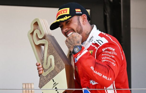 Lewis Hamilton de Ferrari gana el GP F1 de Barcelona