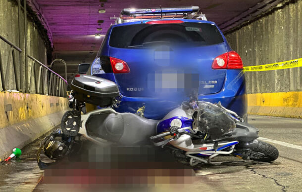 Muere motociclista tras choque múltiple en túnel de Hidalgo