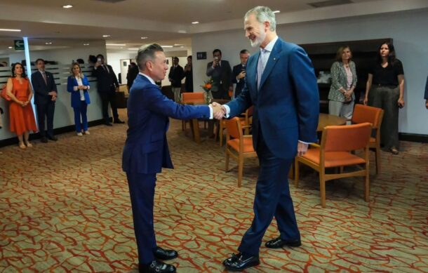 Lemus recibe a Felipe VI previo al España-Uruguay