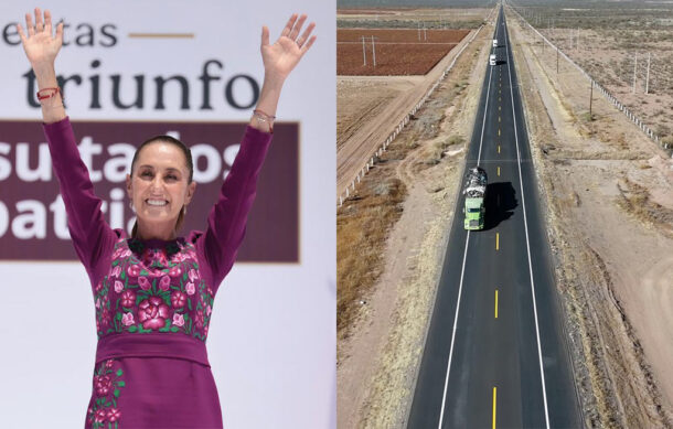 Destaca Sheinbaum avances en carreteras y trenes de pasajeros
