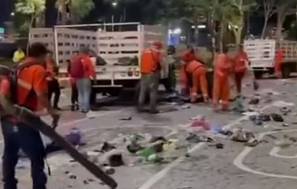 Dejan más de 50 toneladas de basura en La Minerva tras concierto de Alejandro Fernández
