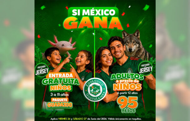 Zoológico Guadalajara lanza promoción tras triunfo del Tri
