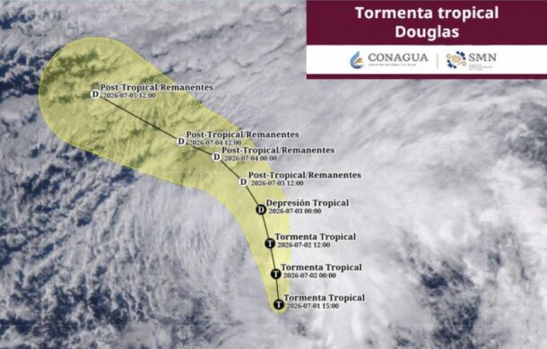 Se forma en el Pacífico la tormenta tropical “Douglas”