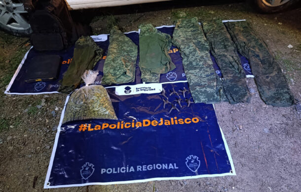 Aseguran droga y equipo táctico tras persecución en Puerto Vallarta